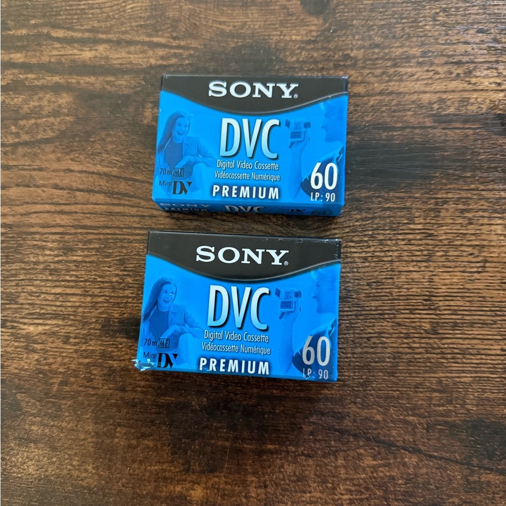 3 Sony DVC Premium Blue and Black Video Cassettes - Picture 1 of 7